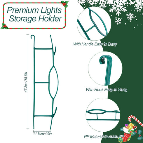 CINPIUN 12 Pcs Christmas Light Storage Holder 18 Inch All Purpose Lights Cord Wind up Holiday String Lights Storage Organizer for Tree Lithts, Ext...