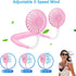 SZ-JIAHAIYU Portable Neck Fan Rechargeable USB Hands-Free Fan Personal 360° Double Headed Free Rotation 3 Speed Adjustable Wearable Face Mini Smal...