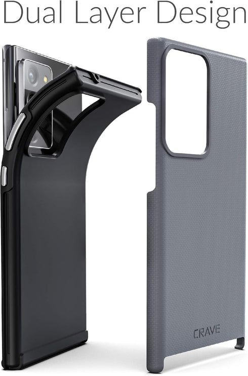 Crave Dual Guard for Galaxy Note 20 Ultra Case, Shockproof Protection Dual Layer Case for Samsung Galaxy Note 20 Ultra - Slate...