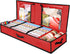 BALEINE Christmas Wrapping Paper Storage Organizer with Flexible Partitions and Pockets, 40" Durable 600D Oxford Fabric Gift Wrap Storage Bag Fits...