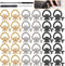 Brass Ball Studs Rivets D Ring, Brass Rivet Button Ball Studs, Rivets D Ring 360 Rotatable, 32 pcs Brass Rivets Purse Ball Stud for DIY Leather Co...