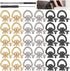 Brass Ball Studs Rivets D Ring, Brass Rivet Button Ball Studs, Rivets D Ring 360 Rotatable, 32 pcs Brass Rivets Purse Ball Stud for DIY Leather Co...