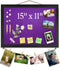 Purple Bulletin Boards Cork Board with Felt, 15"x11" Small Display Pin Board Vision Board for Walls, Jewelry, Notes, Collection, Photos, Office, W...