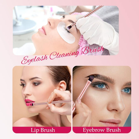 24 Pcs Eyeshadow Smudge Brush 2 in 1 Eyeshadow Brush 2 Double Ended Concealer Brush Under Eye Small Soft Firm Pointed Foundation Makeup Applicator...