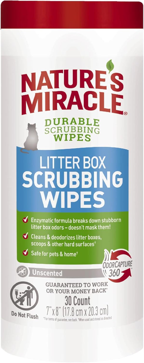 Nature’s Miracle Litter Box Scrubbing Wipes 30Ct...