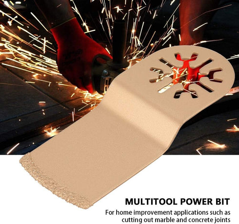 Sorand Cemented Carbide Material 3.46 x 1.3 Gold Cutting Marble Oscillating Blade, Multi-Tool Power Bit, for Professional Home Improvement Project...