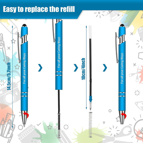 Doctor Nurse Pens Inspirational Ballpoint Pens Funny Nurse Pens Screen Touch Stylus Pen Nurse Motivational Quote Positive Pens for Nurse Doctor Wr...