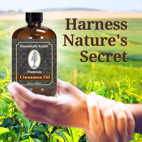 Premium Cinnamon Oil 4 Fl Oz with Huge Dropper and Sprayer - 100% Pure, Natural & Therapeutic - Cleaning, DIY Soap, Diffuser, Aromatherapy, Garden...
