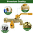 Outdoor Double Taps Water Faucet, Garden Hose Splitter 2 Way, 3/4 inch Wall Mounted Brass Water Tap, Frost-Proof Outside Spigot Replacement with 2...