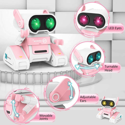 Robot Toys, Remote Control Toy Robots, RC Robots for Kids with LED Eyes, Flexible Head & Arms, Dance Moves and Music, Birthday for Kids Age 3 4 5 ...
