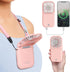 F-color Mini Handheld Fan Portable - Personal Fan Rechargeable Mini Fan USB Operated Cooling Fan Folding Power Bank Neck Travel Beach Summer Offic...