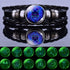 2Pcs Multilayer Constellation Zodiac Leather Bracelet Vintage Black Leather Bracelet Adjustable Handmade Woven Bracelet Birthday Trendy Jewelry fo...