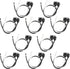 Oyviny 10PCS Truck Trailer 2 Wire Pigtail Harness 10" Long, Right Angle 2 Pin Trailer Light Connector Fits with 2" and 2.5" Side Marker/Clearance ...