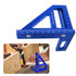 3D Multi Angle Measuring Ruler, 45 90 Degree Triangle Scriber Square Protractor, Miter Triangle Ruler Measuring Tool for Engineer Carpenter Woodwo...