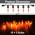 Halloween Decorations-Flickering Flame String Lights Outdoor Indoor, 12.8Ft C7 Retro Twinkle Flame Lights String with 10 Flame Light Bulbs(E12 Bul...