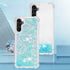 for Samsung Galaxy A14 5G Case with Tempered Glass Screen Protector, Women Girls Glitter Bling Floating Liquid Cute Soft TPU Protective Phone Case...