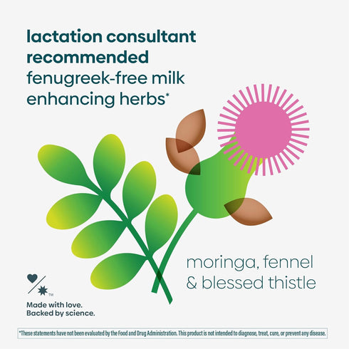 UpSpring Milkflow Electrolyte Breastfeeding Supplement Drink Mix Fenugreek-Free, Moringa & Blueberry Acai Flavor, Lactation Supplement to Support ...