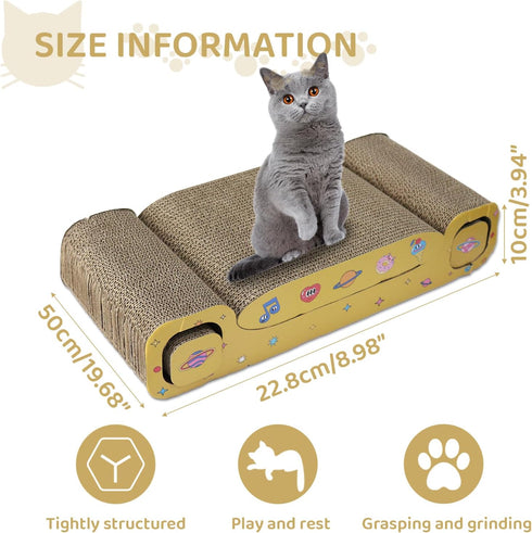 jovani Cat Scratching Board,3-in-1 Cardboard Cat Scratcher for Indoor Cats - Durable Cat Scratch Pad for Indoor Kitten to Protect The Furniture...