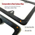 Aootf Front License Plate Mounting Kit-Universal Front Plate Holder Adapter Bumper Bracket & Carbon Fiber Style License Plate Frame, Anti-Theft Sc...