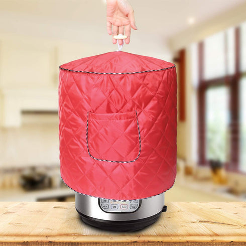 Air Fryer Cover Also for 6 Quart Instant Pot and Electric Pressure Cooker with Pocket,Electric Appliance Dust-Proof Cover?Red?...