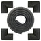 M2cbridge L Shape Extra Thick Furniture Table Edge Protectors Foam Baby Safety Bumper Guard 6.5 Ft (Black with 4 Corners)...