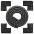 M2cbridge L Shape Extra Thick Furniture Table Edge Protectors Foam Baby Safety Bumper Guard 6.5 Ft (Black with 4 Corners)...