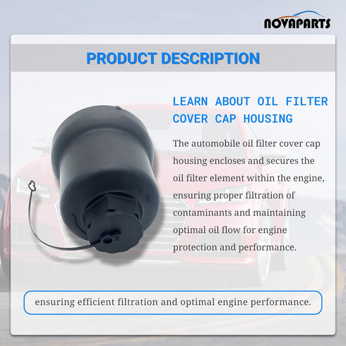 06D115408B 917-049 Engine Oil Filter Cover Cap Housing for Volkswagen VW GTI Jetta Eos Golf Passat Audi A3 A4 TT 2.0T FSI 041-0004...