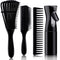 4pcs Curly Hair Brush Set for Adult & Kids Wet or Dry Hair, Detangling Brush for 3/4ABC Hair with Hair Detangler Brush Spray Bottle Wide Tooth com...