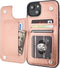 Compatible with iPhone 14 Plus Wallet Case with Card Holder, PU Leather Kickstand Card Slots Case, Double Magnetic Clasp and Durable Shockproof Co...