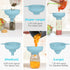 Wide Mouth Kitchen Funnel, Food Grade Plastic Cooking Canning Funnel with 4 Sizes Spouts for Filling Wide and Regular Mason Jars, Spray Dropper Oi...