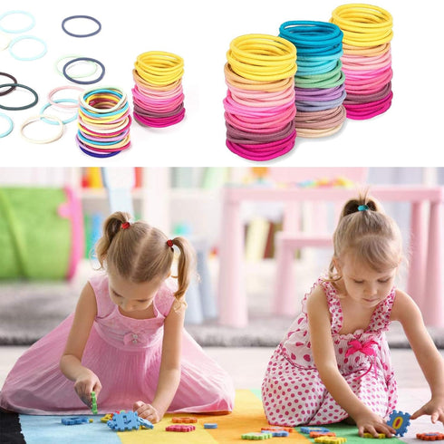 200PCS Elastic Hair Ties, No Crease Hair Small Ponytail Holders for Kids Girls Baby Toddler, Multicolor, Hair Accessories...