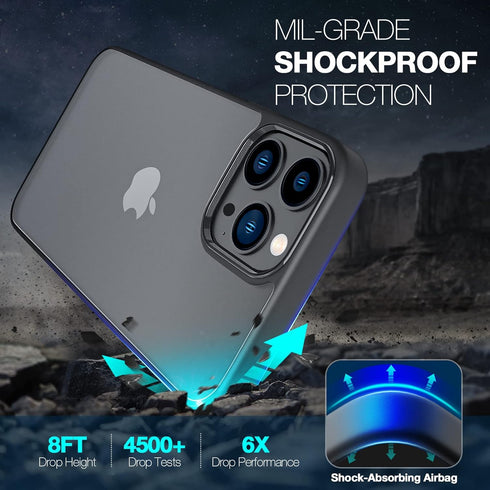 ORIbox for iPhone 12 Pro Max Case, Slim Phone Case for iPhone 12 Pro Max 6.7",Slim Thin Shockproof Anti-Fall Translucent Matte,Not Yellowing...