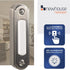 Newhouse Hardware LED Lighted Metal Door Chime Push Button (Satin Nickel) | Surface Mount Lighted Door Bell Button | Replacement Wired Doorbell Bu...