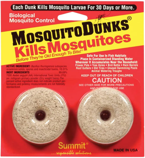 Mosquito Dunks 102-12 Mosquito Killer for Bird,Fish, 2 Pack...