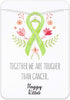 Cancer Awareness Necklace - Ribbon Pendant, “Together We Are Tougher Than Cancer” - Gift for Women...