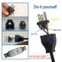 3 Prong NEMA 5-15P Power Adapter Replacement Plug, Straight Blade Connector for Extension Cord,3-Pin 15A 125V Male Rewirable Plug (Plug 2Pcs,Black...