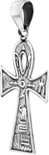 AeraVida Eternal ANKH Cross With Hieroglyphics .925 Sterling Silver Pendant | DIY Ankh Cross Charm for Men Accessories | Fashion Jewelry...
