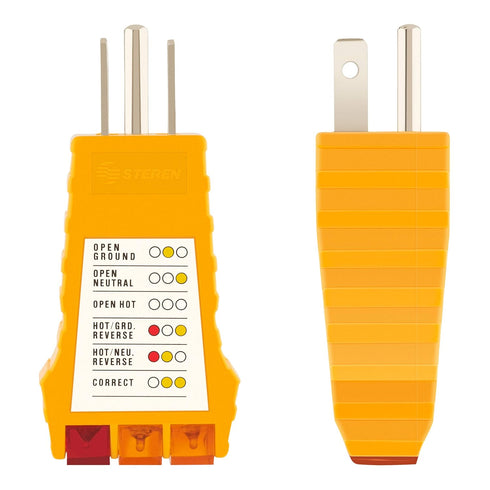 STEREN HER- 258, 110-125 Volt AC 3 Prong Receptacle Wall Outlet Circuit Tester with Indicator Lights for Households, Homeowners, Wall Plugs, Outle...