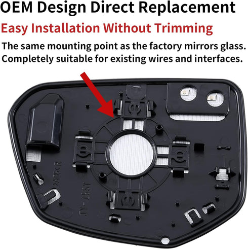 Passenger Side Mirror Replacement for 2016-2021 Honda Civic, 2018-2022 Honda Envix, 2019-2022 Honda Crider Mirrors Glass - Convex Mirror Glass, Ri...