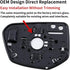 Passenger Side Mirror Replacement for 2016-2021 Honda Civic, 2018-2022 Honda Envix, 2019-2022 Honda Crider Mirrors Glass - Convex Mirror Glass, Ri...
