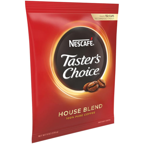 Nescafe Instant Coffee, Taster's Choice Light Roast House Blend, 8 oz Bulk Pouch...