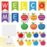 77 Pcs Bulletin Board Decorations, Back to School Welcome Banners,Motivational Cutouts Classroom Decor for School Holiday Bulletin Board (Apples)...
