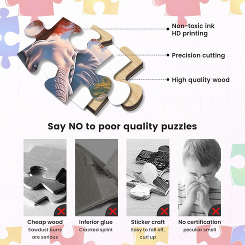 100 Piece Big Piece Jigsaw Puzzle for Seniors Elephant Forest Dementia Large Piece Puzzles for Seniors- Alzheimer's Activity for Adults Puzzle- Be...