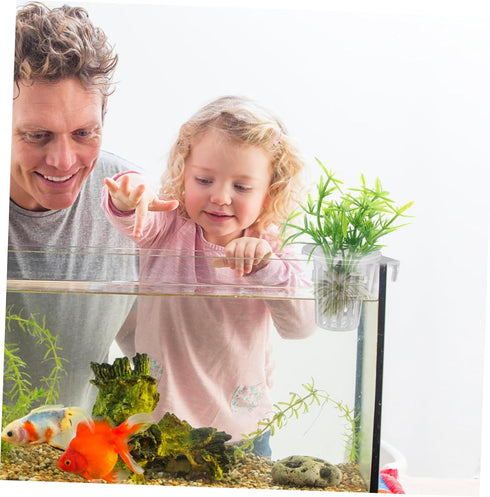 2pcs Hanging Aquarium Planter Aquarium Plant Baskets Water Plant Grass Cups Aquarium Plant Pots Aquaponics Plant Pot Aquatic Planting Baskets Fish...