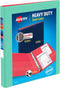 Avery Heavy-Duty Dual Color 3 Ring Binder, 1/2 Inch Slant Rings, Mint/Coral View Binder (17881)...