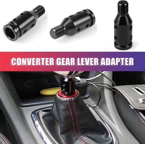 Pack-1 M12 x 1.25 Car Shift Knob Adapter for Non-Threaded Shifters, Metal Vehicle Transmission Gear Stick Shift Connector, Universal Automotive Sh...