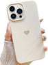 Jmltech Compatible with iPhone 13 Pro Max Case Heart Phone Case Silicone Cute Slim Durable Shockproof Protective Case for iPhone 13 Pro Max (White...