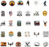 Go Hunting Stickers 104PCS Outdoor Adventure Wildness Waterproof Vinyl Decals Water Bottle Labels for Boys for Computer Cups Bike Motorcycle Helme...