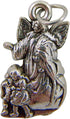 Religious Silver Toned Base Assorted Devotional Charm Pendant Medal, 7/8 Inch, Set of 6...