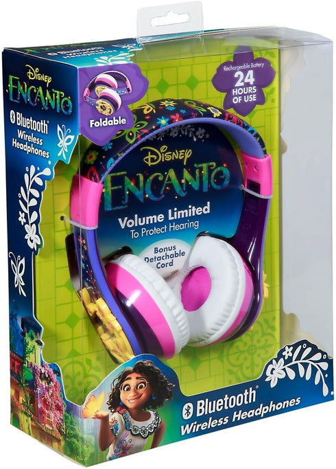 eKids Disney Encanto Kids Bluetooth Headphones, Wireless Headphones with Microphone includes Aux Cord, Volume Reduced Kids Foldable Headphones...